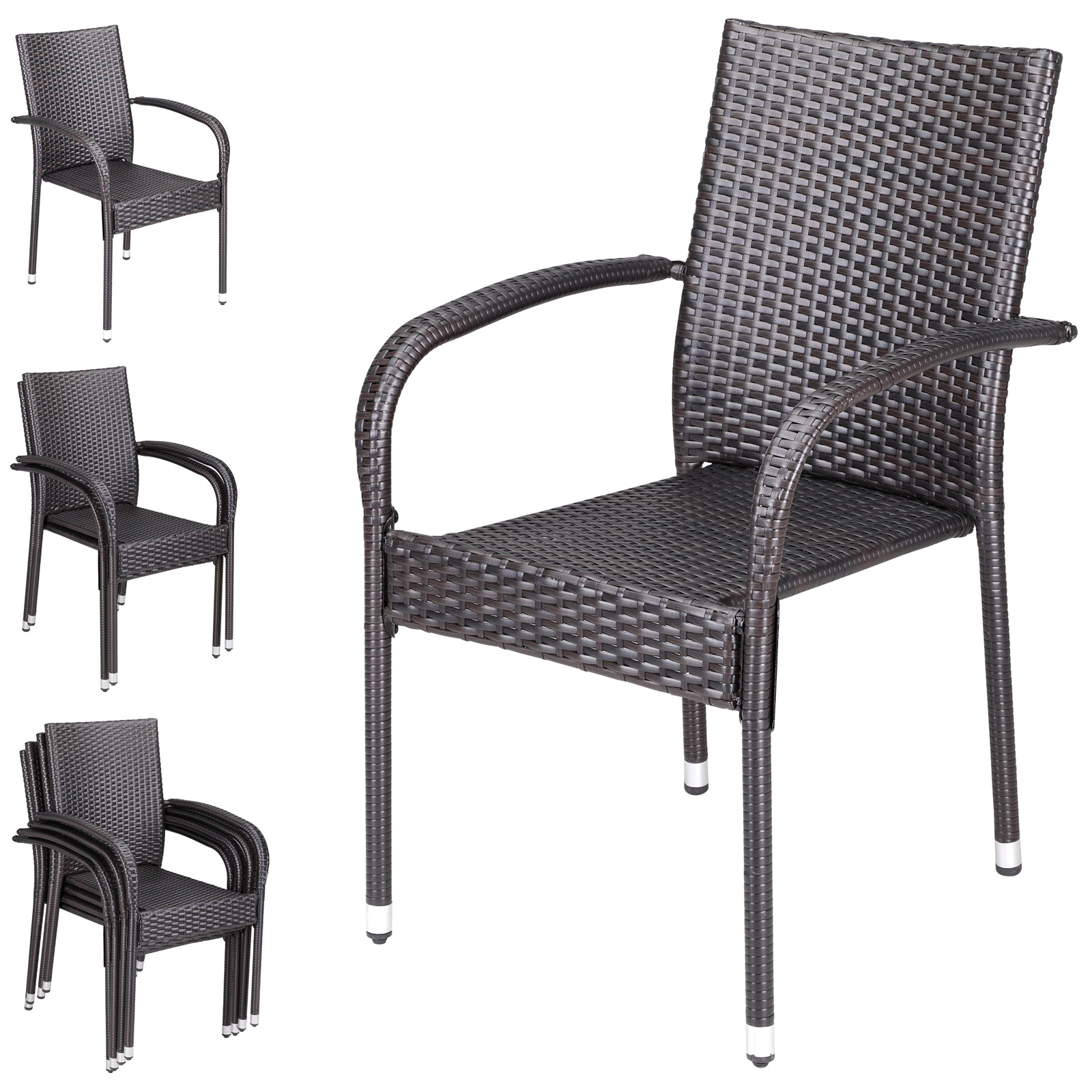 Krzesło Comfort Technorattan 4 szt. Brązowy