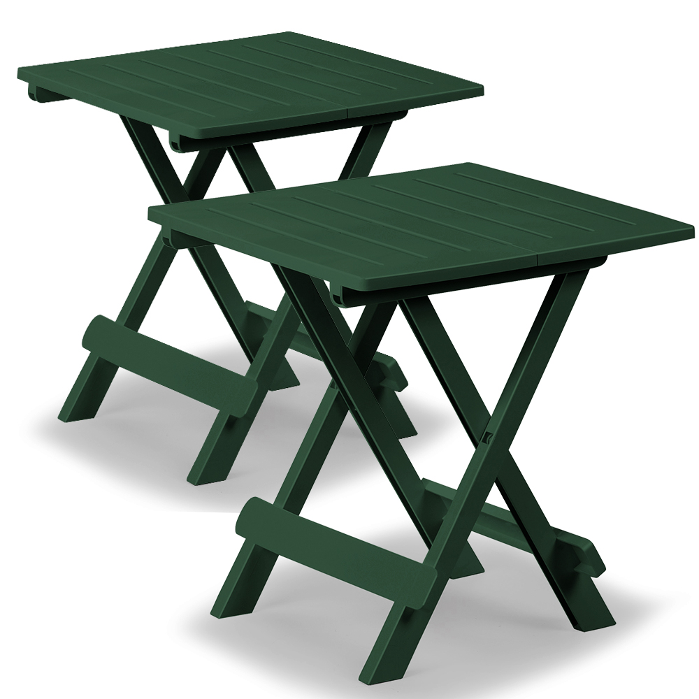 Stolik pomocniczy Adige x2 Zielony Plastikowy 45x43x50cm