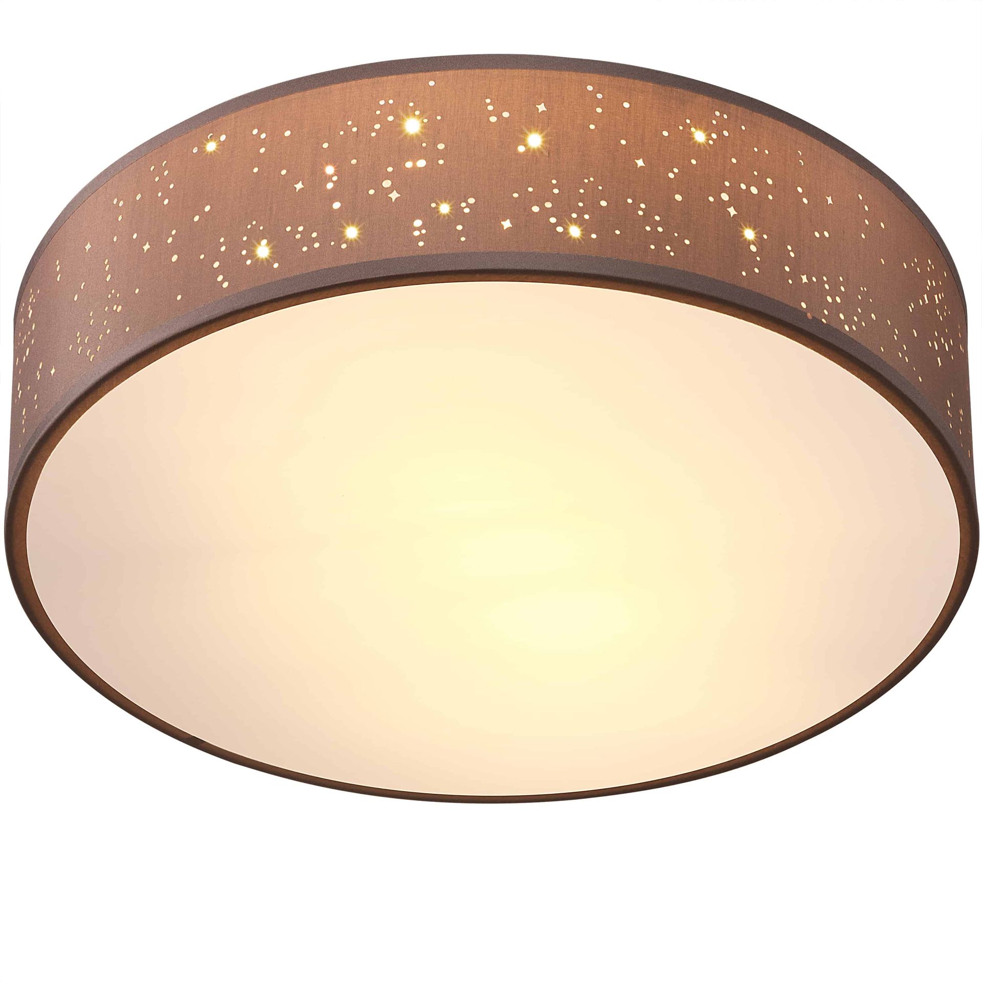 Lampa sufitowa Beżowa Materiałowa Ø38 Gwieździste niebo