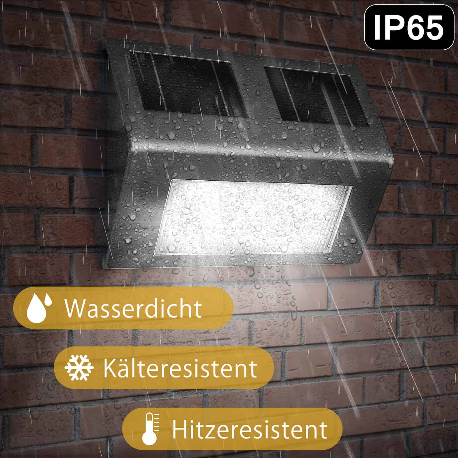 Lampa ścienna Solarna LED Stal nierdzewna IP65