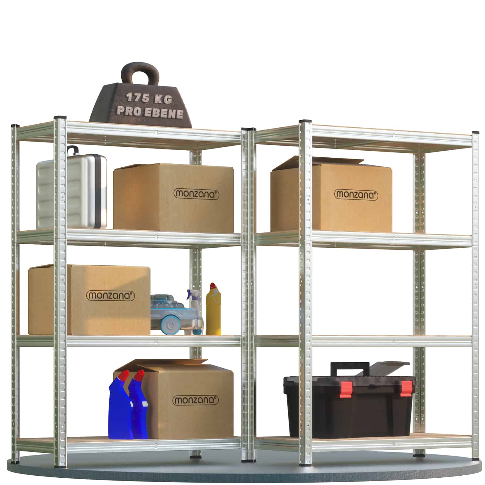 Regał magazynowy 2szt 160x90x40 Ocynkowany 700kg