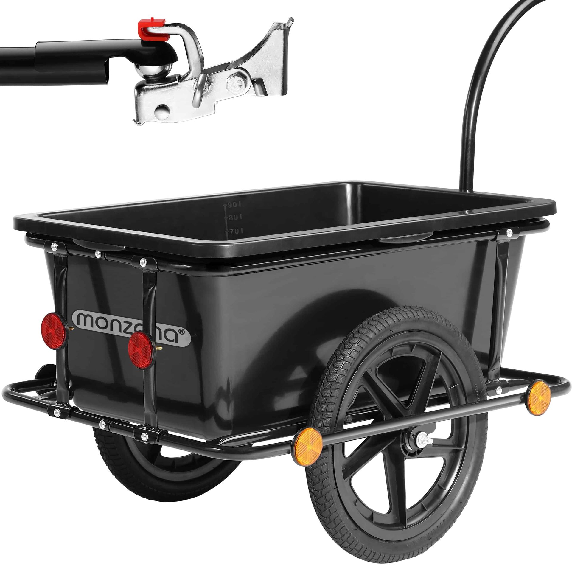 Przyczepa Rowerowa z łącznikiem Czarna 90L