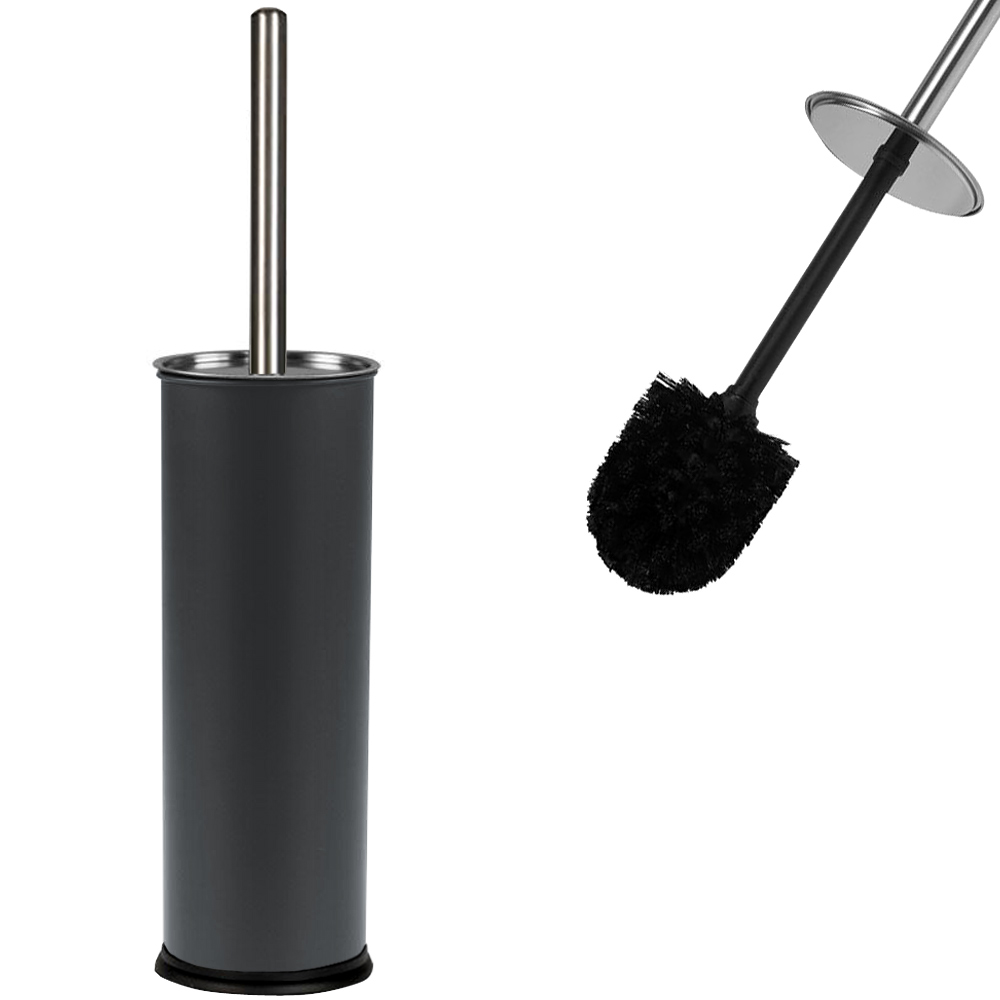 Szczotka toaletowa z pojemnikiem antracyt