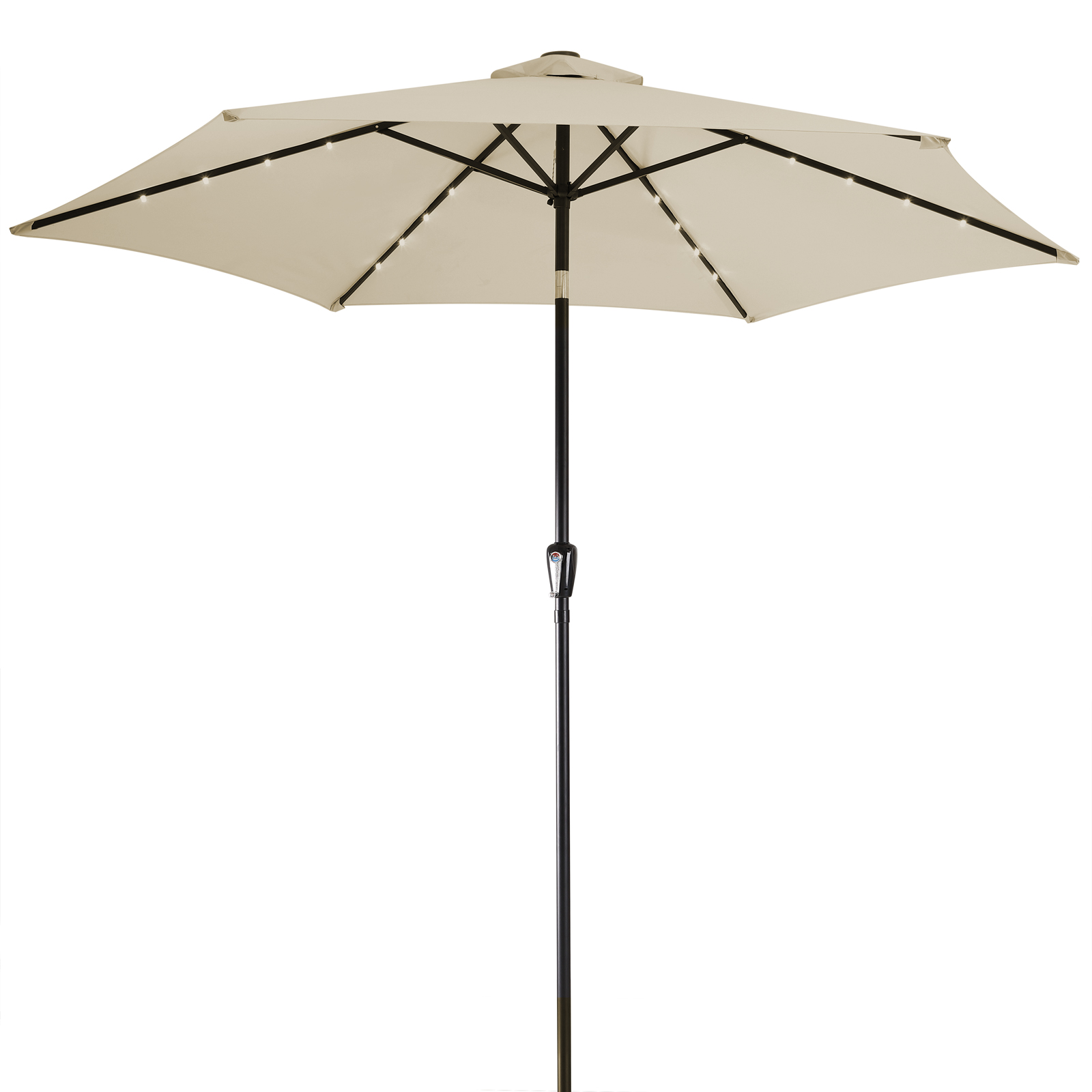 Parasol Lampa Solarna LED Miami Beżowy Aluminium Ø270