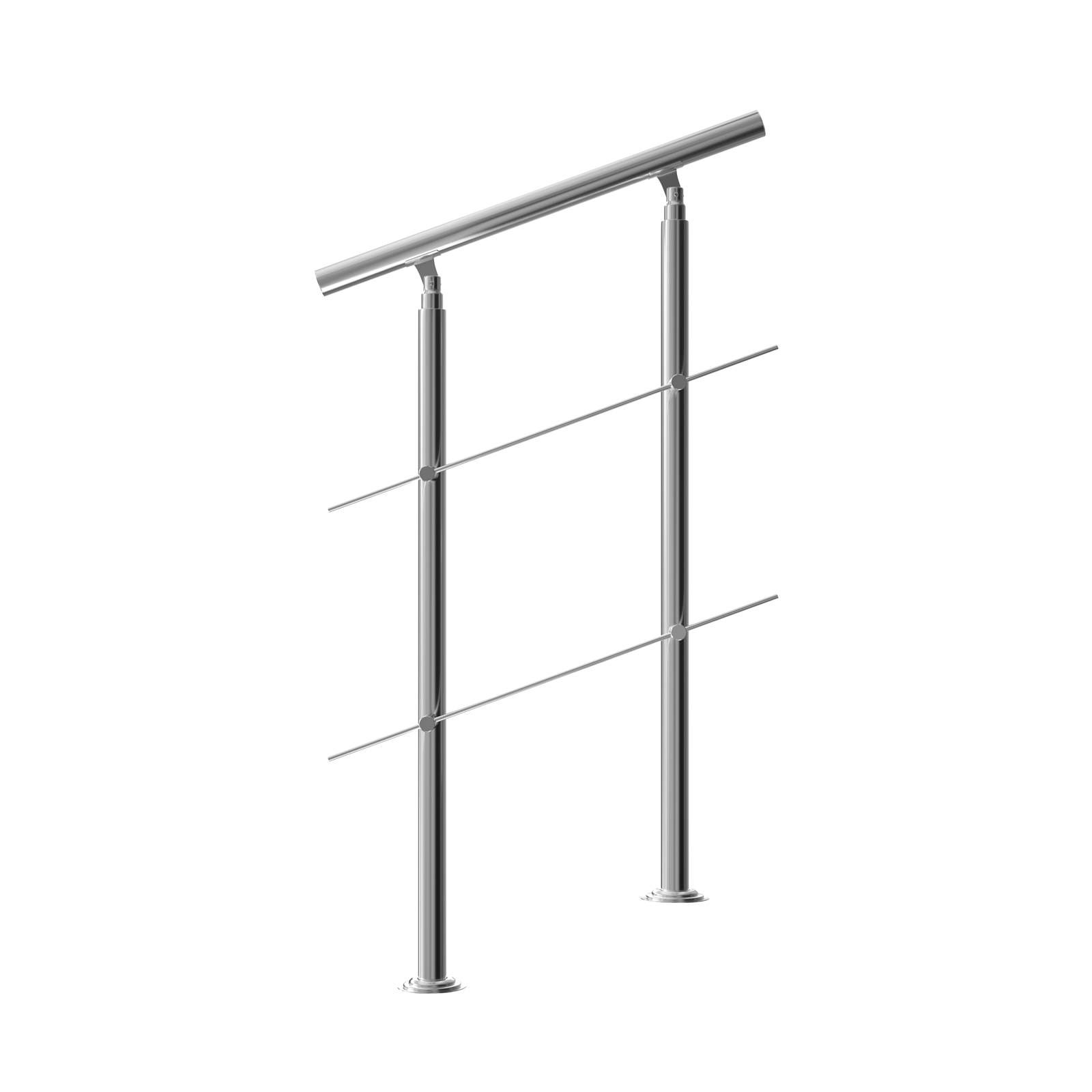 Balustrada na schody Stal nierdzewna 80cm 2 pręty
