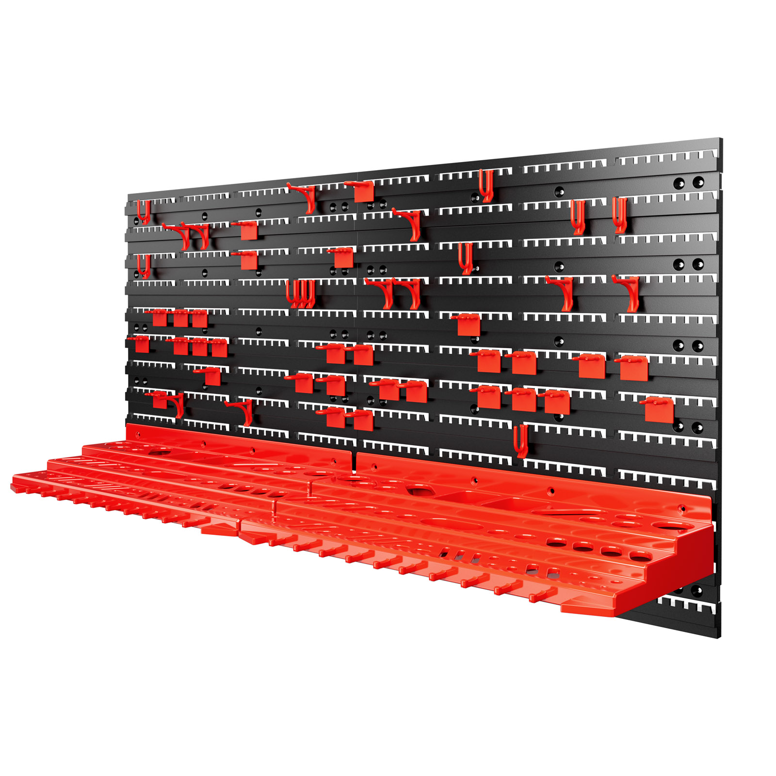 Ścianka narzędziowa czarna/czerwona 54 szt. 95x54 cm