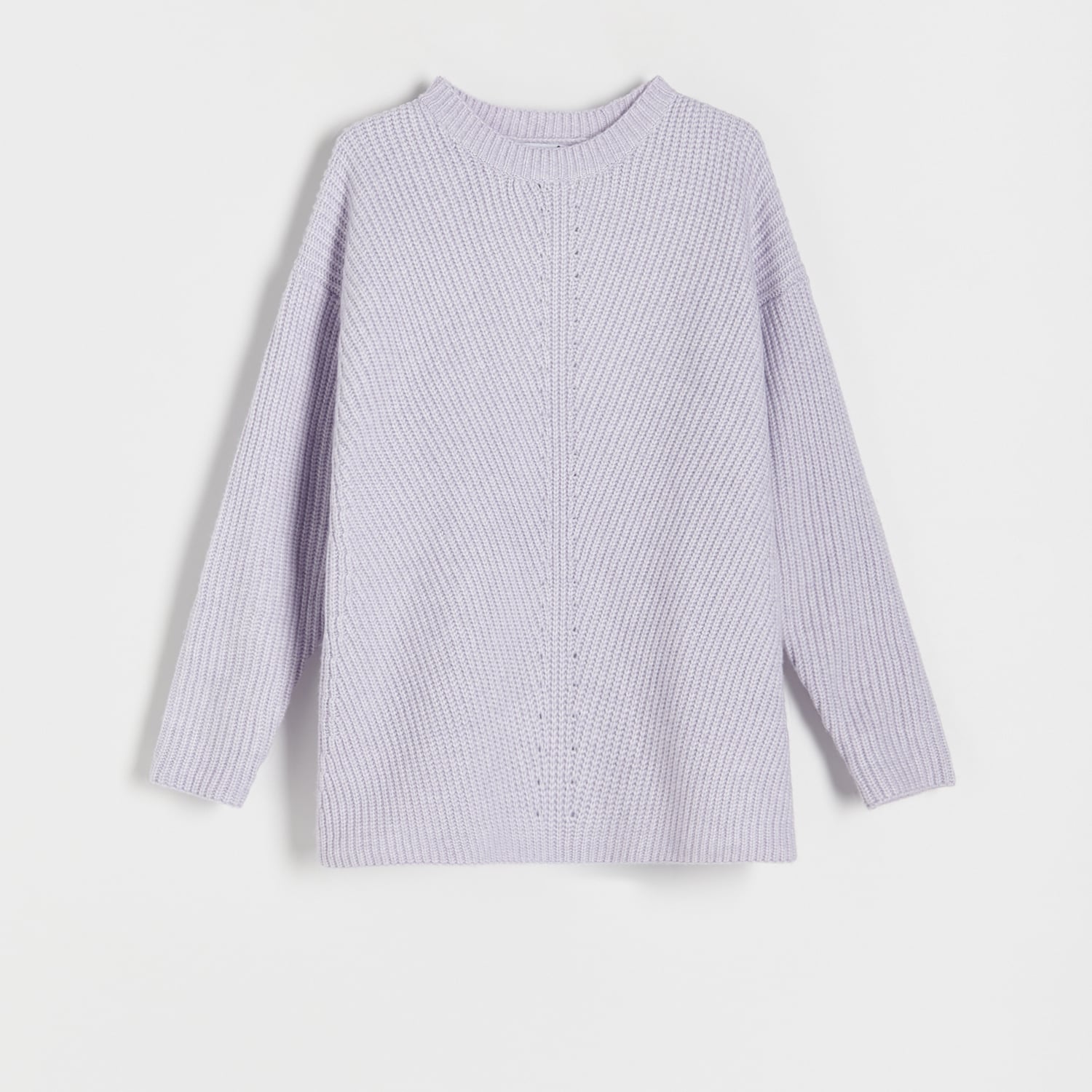 Reserved - Gładki sweter - Fioletowy