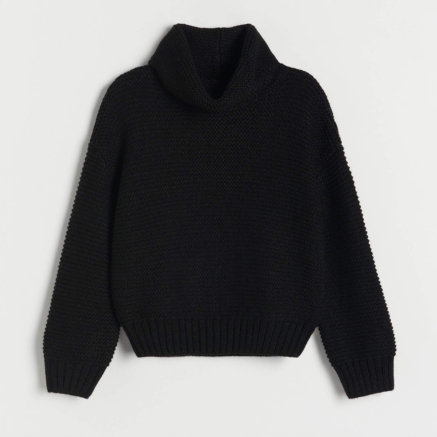 Reserved - Sweter z luźnym golfem - Czarny