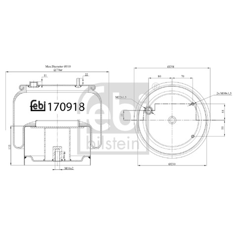 Mieszek, klimatyzacja FEBI BILSTEIN 170918