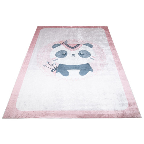 Różowy dywan dziecięcy z misiem indianką R3-K92