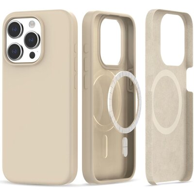 Etui silikonowe MagSafe do iPhone 15 Pro Sand Beige