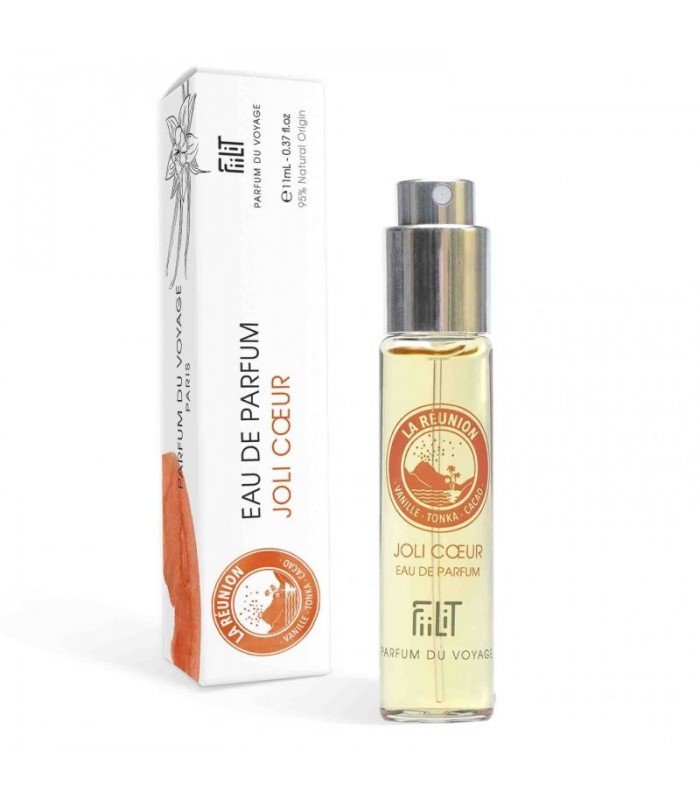 Ekskluzywna ekologiczna woda perfumowana, zapach: Joli Coeur - La Reunion, buteleczka, Zero Waste, 11 ml, FiiLiT