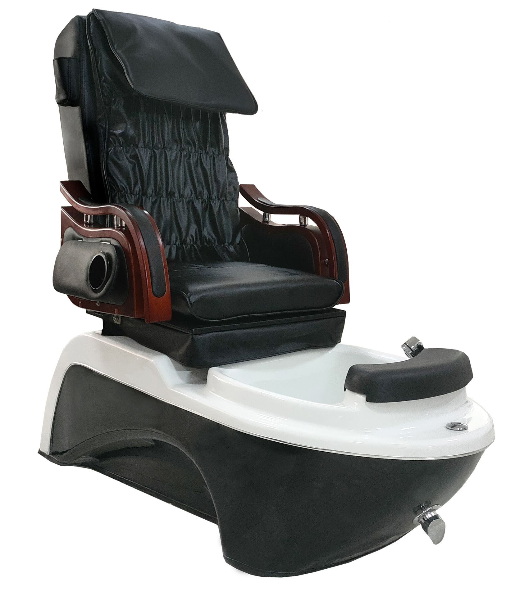 Fotel kosmetyczny elektryczny do pedicure z hydromasażerem stóp do salonu SPA czarny