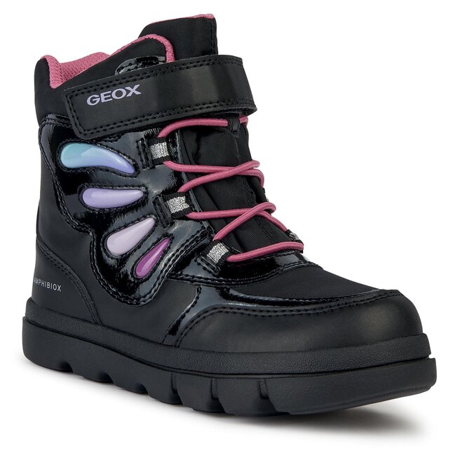 Kozaki Geox J Willaboom Girl B A J36HWA 054FU C9240 M Black/Multicolor