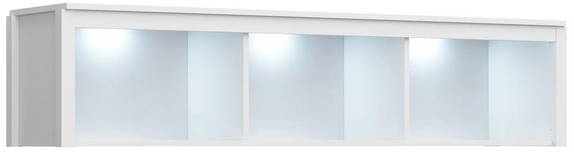 Biały regał wiszący do salonu nowoczesnego LED W5-R82