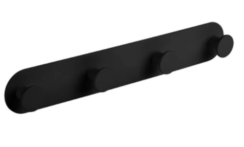 Laveo Miri wieszak poczwórny czarny