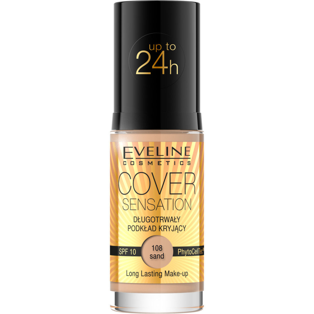 Eveline KOLOROWKA Podkład Cover Sensation kryjący nr 108 Sand 30ml