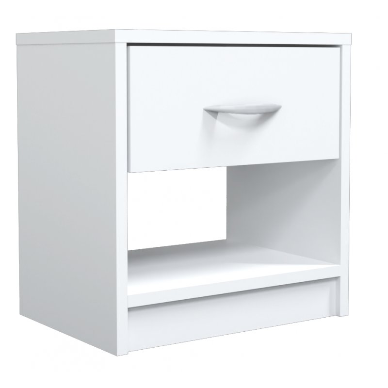 Topeshop Szafka nocna, stolik, naka, 40, biel, mat