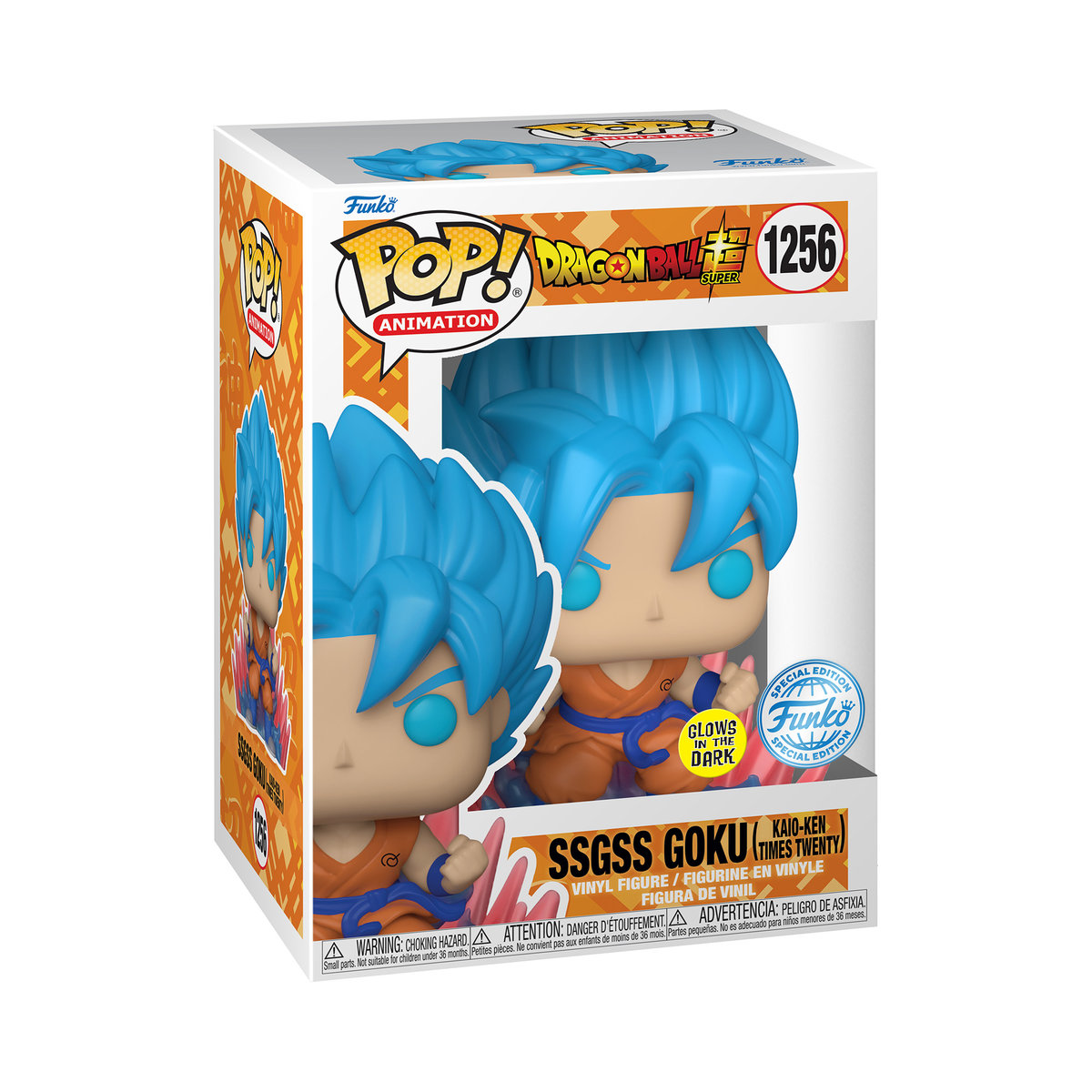 Funko POP! Anime, figurka kolekcjonerska, Dragon Ball, SSGSS Goku, Glow, 1256