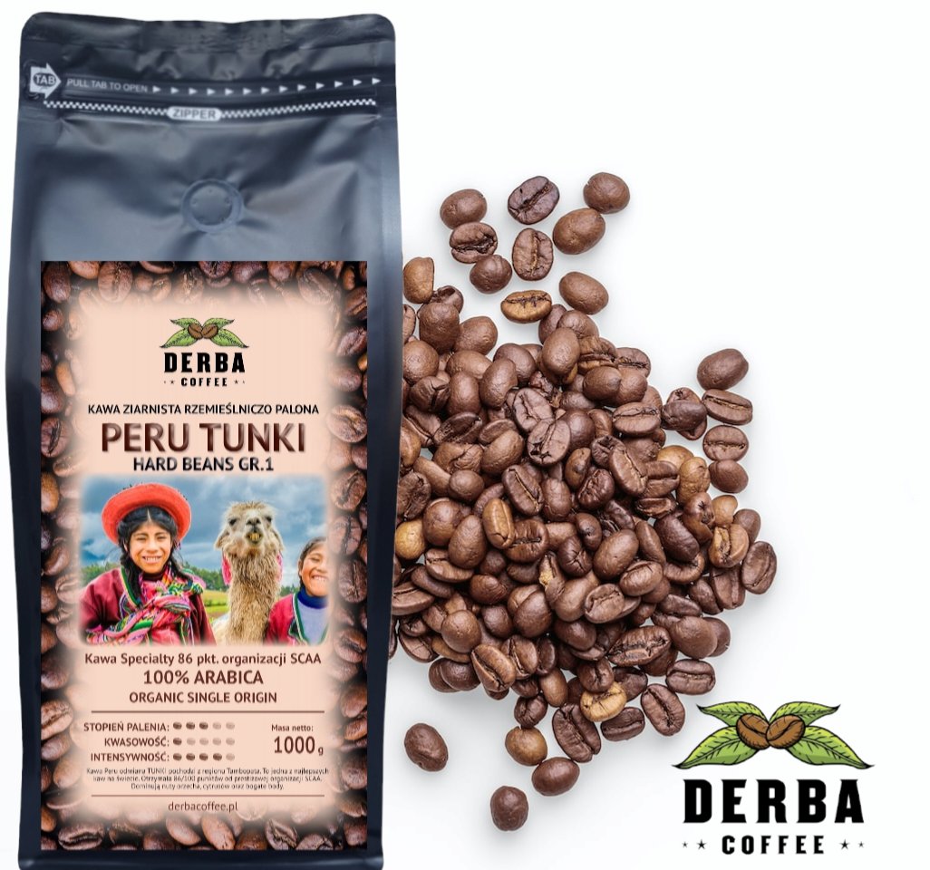 Kawa ziarnista DERBA COFFEE PERU TUNKI HB GR.1 Specialty 1kg