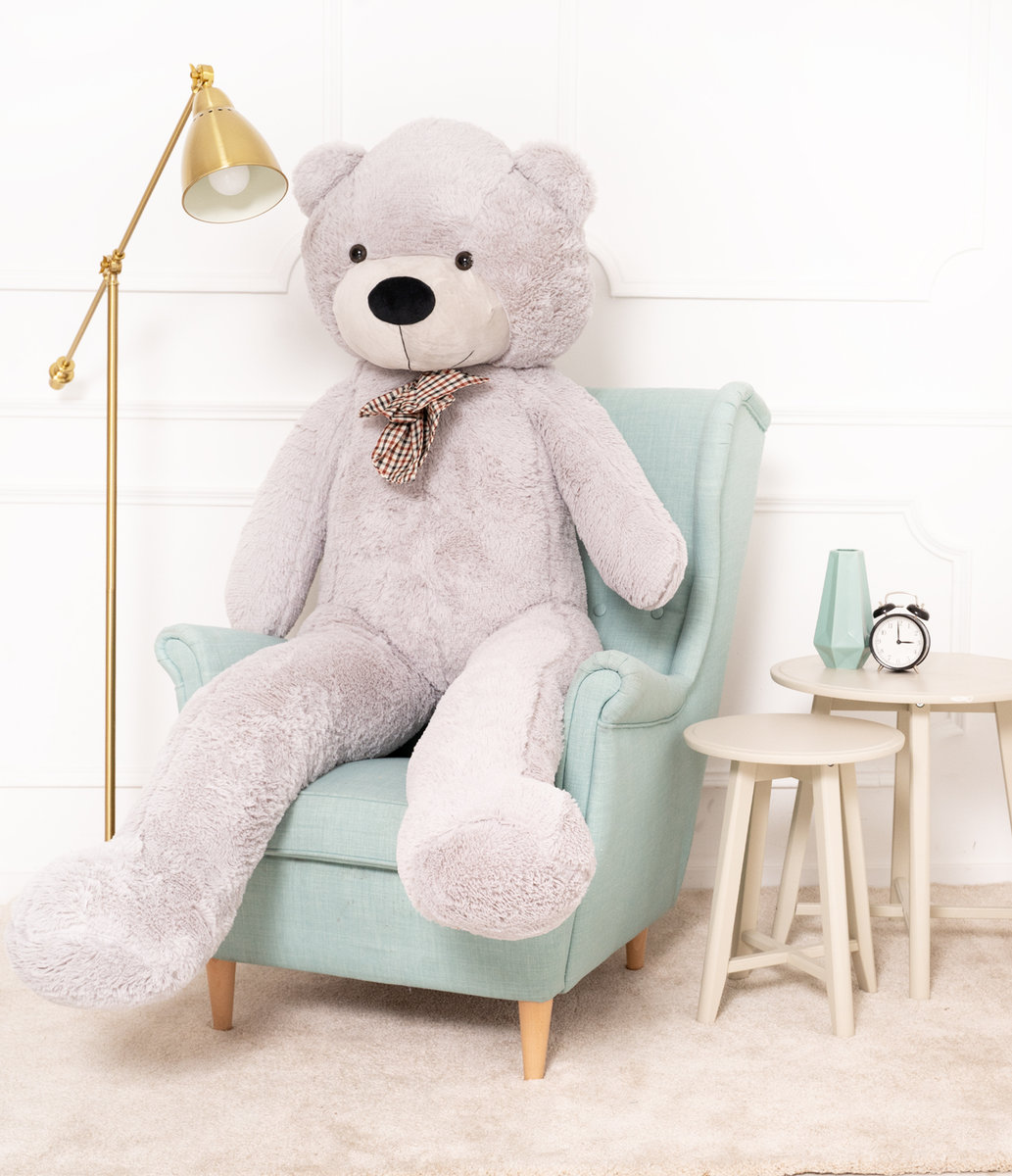 Miś Gustaw, Miś Classico, Szary, 220Cm