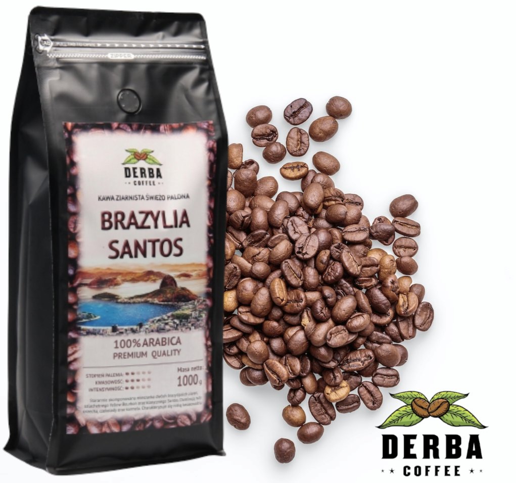 Kawa Brazylia 1Kg Świeżo Palona 100% Arabika