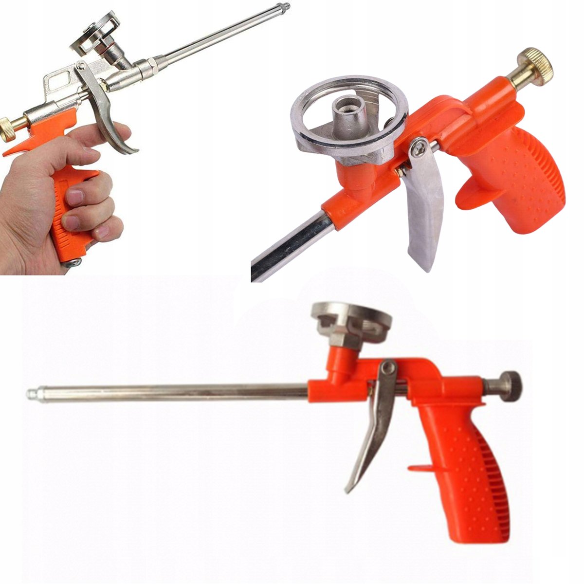 Pistolet do kleju piany pianki montażowej solidny 10L/min dł. 300mm