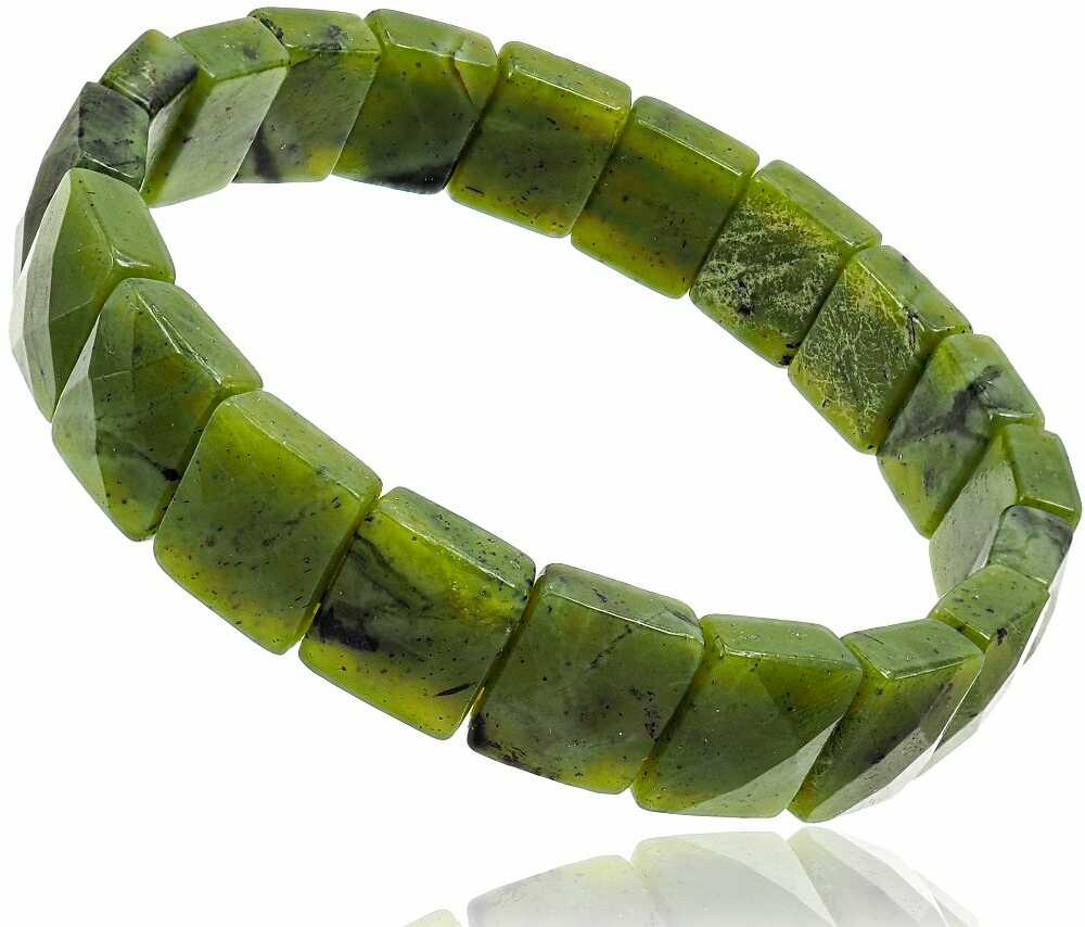 NEFRYT ELEGANCKA BRANSOLETKA NATURALNA CERTYFIKAT