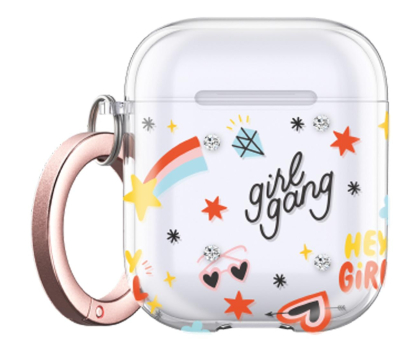 KeyBudz Elevate Swarovski do AirPods 1/2 girl power theme -
