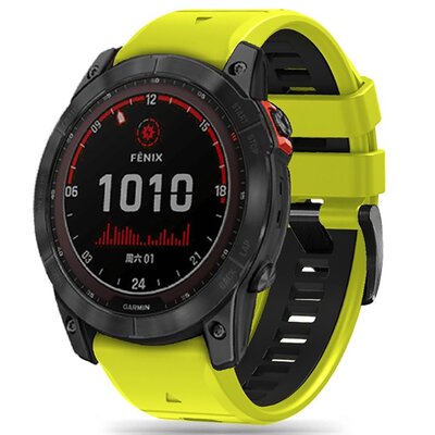 Pasek do GARMIN FENIX 3 / 5X / 3HR / 5X PLUS / 6X / 6X PRO / 7X Tech-Protect IconBand limonkowo-czarne