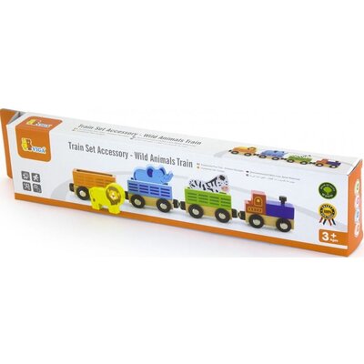 VIGA VIGA 50822 Kolejka drewniana: Pociąg  ZOO VG-50822
