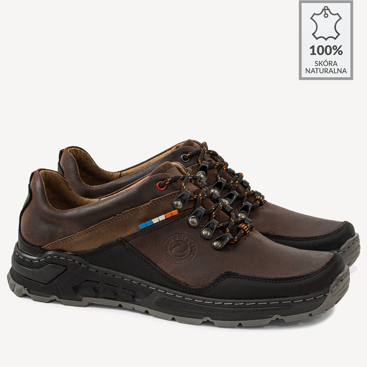 Buty męskie trekkingowe Bennett brązowe - BRILU