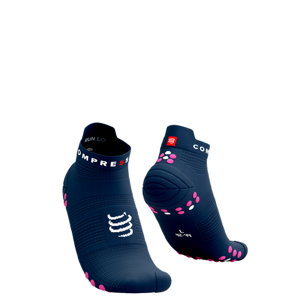 COMPRESSPORT Skarpetki do biegania krótkie ProRacing Socks V4 mood indigo/magenta