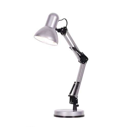 Lampka biurkowa kreślarska K-MT Cosmo, młodzieżowa, dla architekta, srebrna
