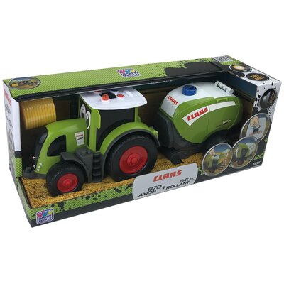 Traktor Claas z prasą rolującą Happy People Malik