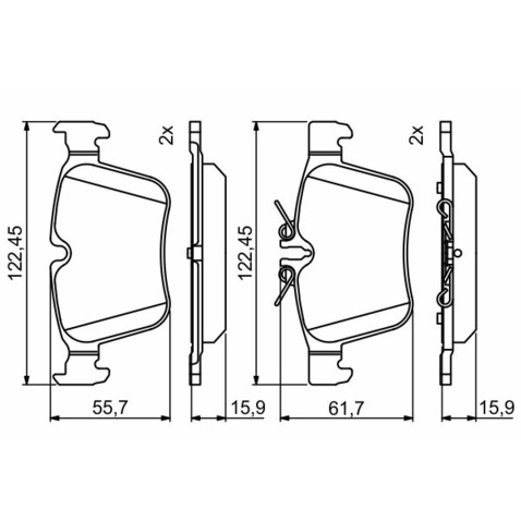 Klocki hamulcowe - komplet BOSCH 0 986 495 394