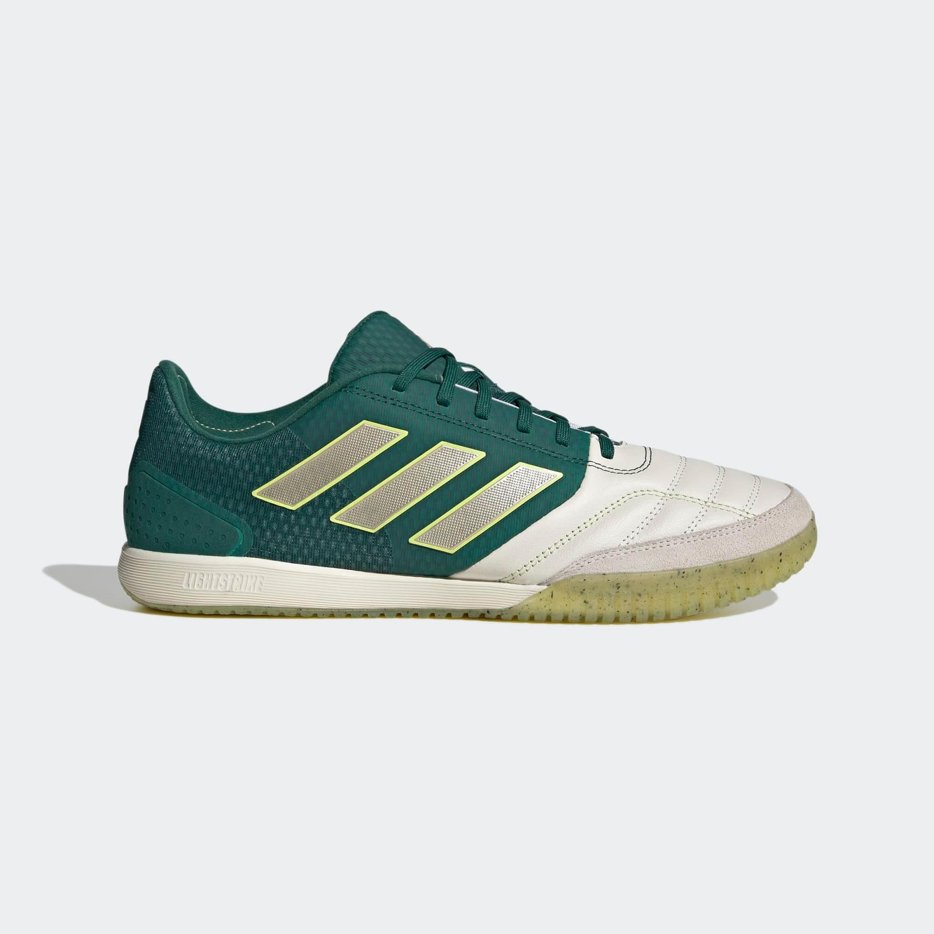 adidas Męskie buty piłkarskie Top Sala Competition Buty halowe, Off White Collegiate Green Pulse Limonka, 41 1/3 EU