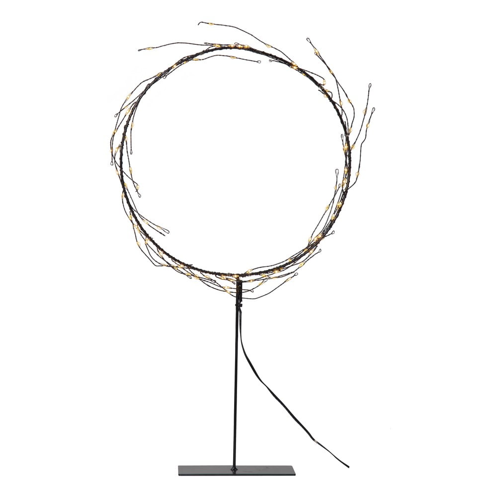 Czarna dekoracja świetlna ze świątecznym motywem ø 24 cm Nike – Star Trading