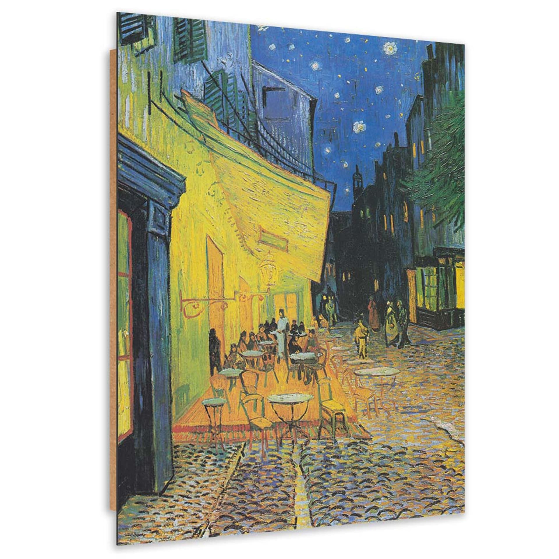 Obraz Deco Panel, Taras kawiarni w nocy - V. van Gogh reprodukcja (Rozmiar 60x90)