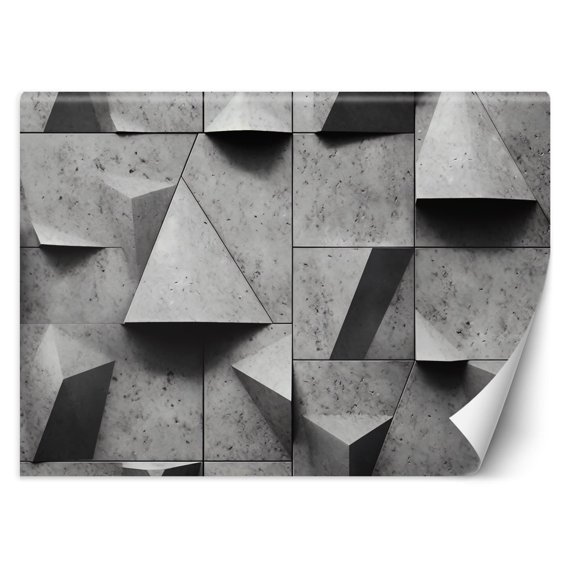 Fototapeta, Geometryczne kształty beton 3D (Rozmiar 250x175)