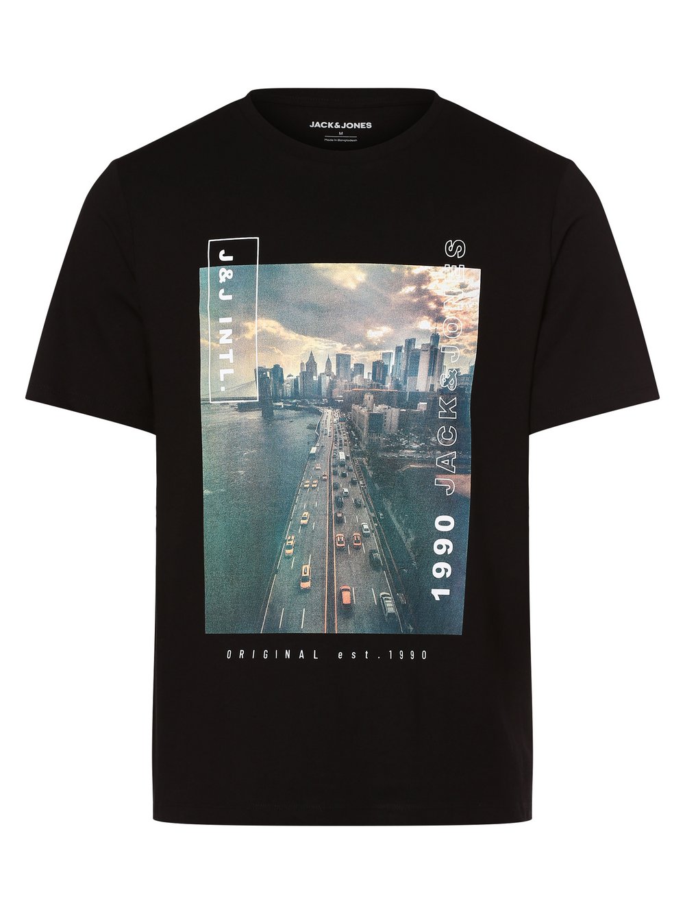 Jack & Jones - T-shirt męski  JJGarner, czarny