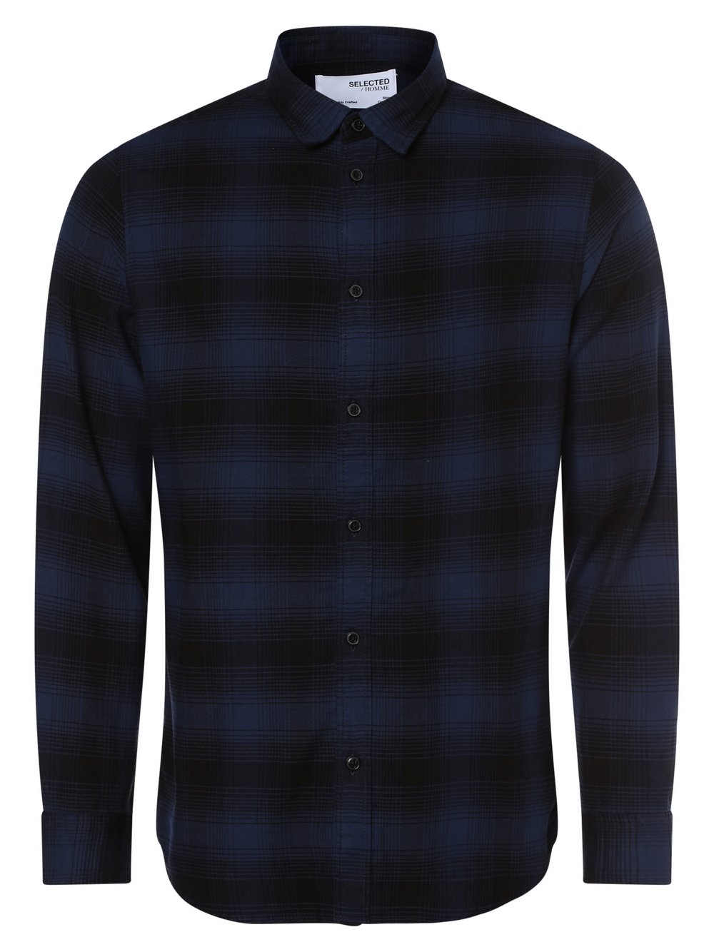 Selected - Koszula męska  SLHSlimowen, niebieski|czarny