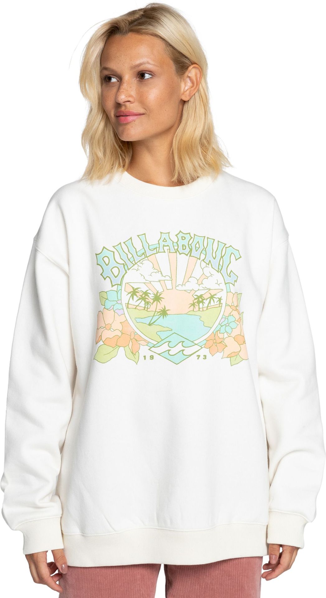 bluza damska BILLABONG RIDE IN CREW Salt Crystal 4 - WCF0