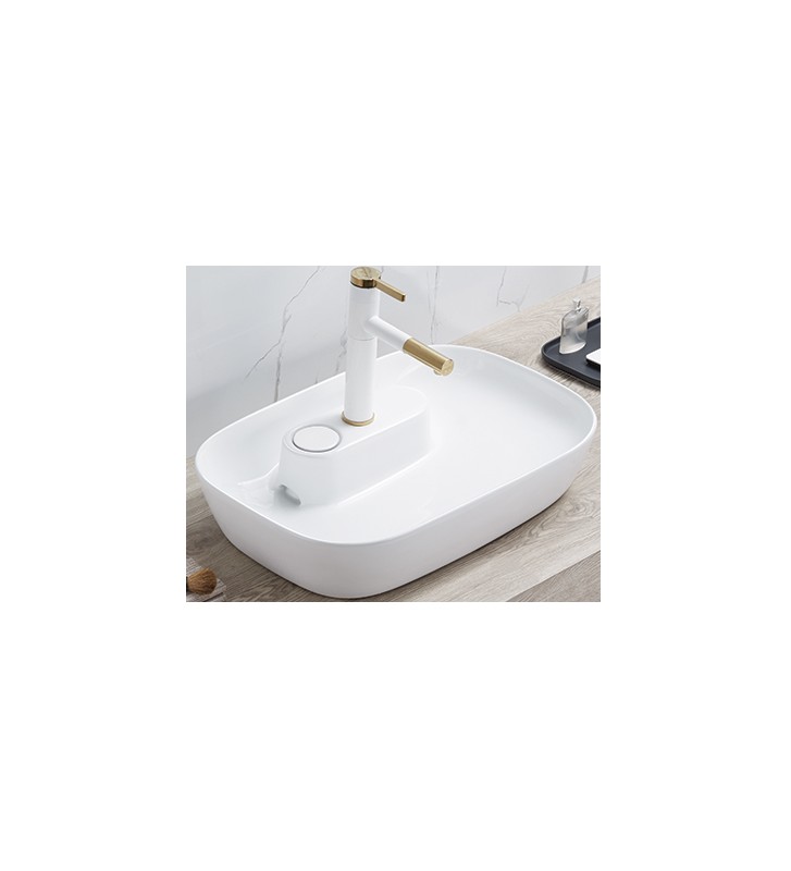 UN-POLA-GW Umywalka/Washabsin/POP UP/Biały Połysk/Glossy White 60 cm