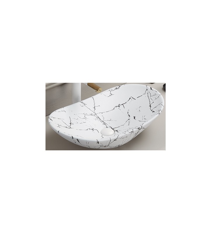 UN-LENA-MW17 Umywalka/Washabsin/Matowy Biały/Matt White 61,5 cm