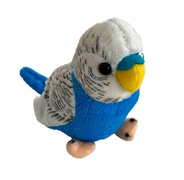 Maskotka Papuga falista biało-niebieska 13 cm Beppe
