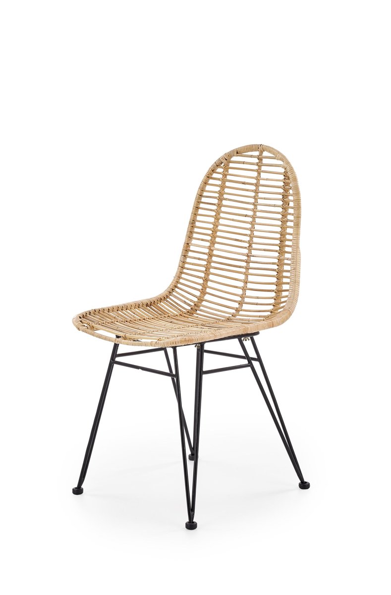 Krzesło K337 rattan naturalny / czarny