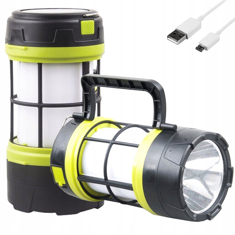 Latarka Turystyczna Led Solarna Lampa Biwakowa Aku