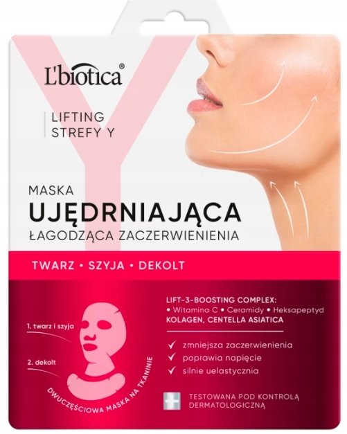 L'biotica Lifting Strefy Y Ujędrniająca maska do twarzy 1szt