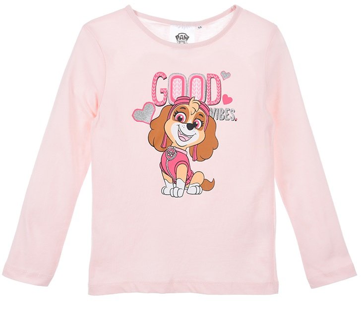 Jasnoróżowa Bluzka Na Długi Rękaw Dla Dziewczynki Psi Patrol Jasnoróżowa Bluzka Na Długi Rękaw Dla Dziewczynki 
